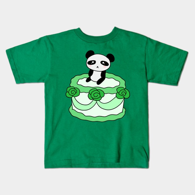 Birthday Cake Panda Kids T-Shirt by saradaboru